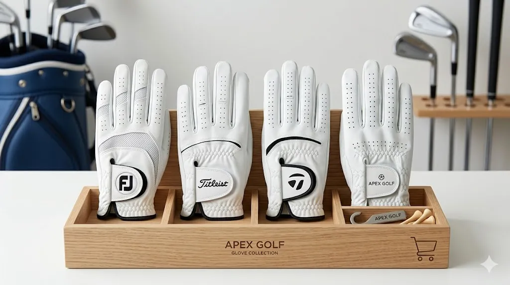 寿命を延ばすために複数枚のゴルフグローブを交互に使い分ける、賢いローテーション運用のイメージ